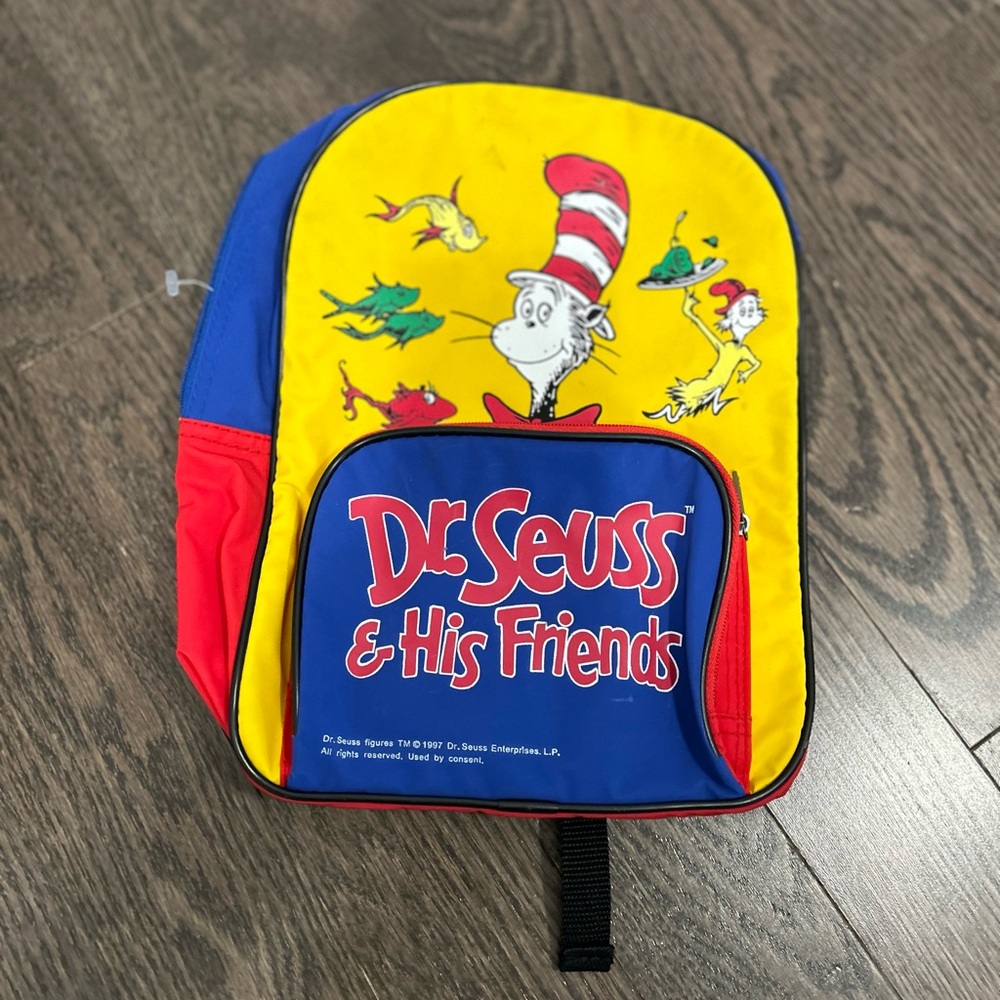 Dr. Seuss Yellow and Blue Kids Backpack